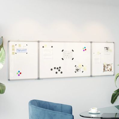 vidaXL Magnetisches Whiteboard Klappbar 160x50x1,7 cm Aluminium