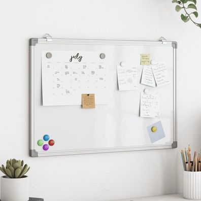 vidaXL Magnetisches Whiteboard 60x40x1,7 cm Aluminium