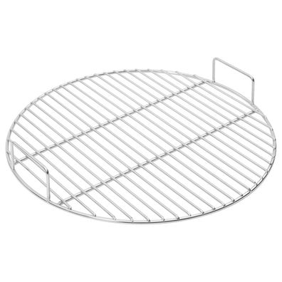 vidaXL Grillrost mit Griffen Rund Ø44,5 cm 304 Edelstahl