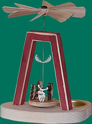 Tischpyramide Elche Weihnachtsmarktpyramide Höhe 16cm NEU Holz
