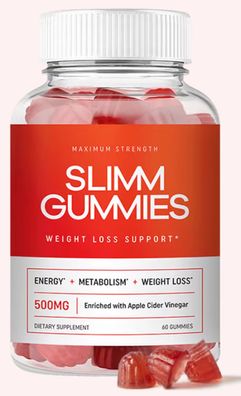 Slimm Gummies ™ 500mg Zuckerfrei mit Vitaminen, Folsäure, Niacin und Chrom