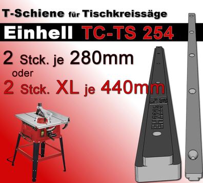 T-Nut Schiene, Gleitschiene f. Einhell TS 254 Tischkreissäge, Schiebeschlitten