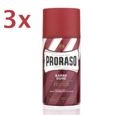 Proraso Rasierschaum Emolliente e Nutriente 3x 400 ml Sandelöl und Karitebutter