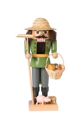 Nußknacker Farmer BxTxH= 11x11x25cm NEU Weihnachten Seiffen Nutcracker Nüsse Erz