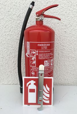 Schaumfeuerlöscher Feuerlöscher 6Kg 6L AB 9LE 27A-183B DIN Rot NEU!