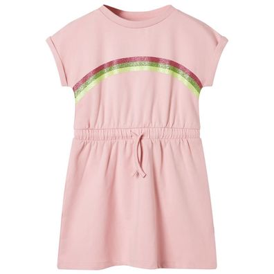 Kinderkleid mit Kordelzug Hellrosa 128