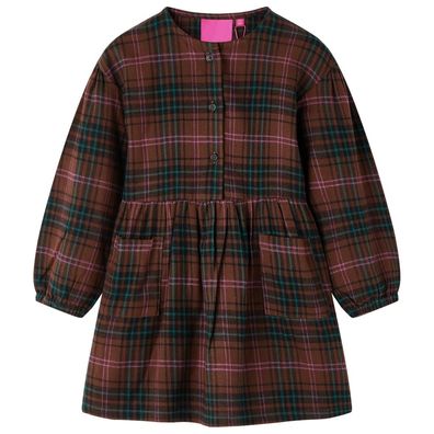 Kinderkleid mit Langen Ärmeln Cognac 92