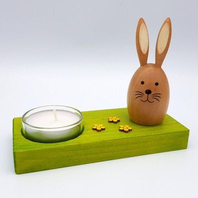 Kerzenhalter Osterhase mit Teelicht BxHxT 12,5x7,6x5,5cm NEU Weihnachtssockel Ker