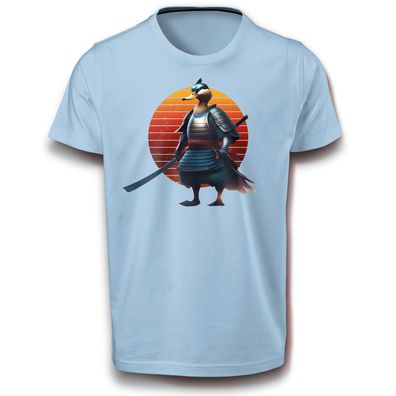 Superheld Parodie Ninja Ente Samurai Kämpfer Soldat Fantasy Lustig T-Shirt Baumwolle