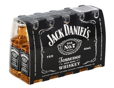 Jack Daniels Whisky 40 % 10 x 50 ml