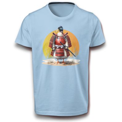 Samurai Ninja Ente Japan Held Kämpfer Lustig Fun T-Shirt M - XL Baumwolle