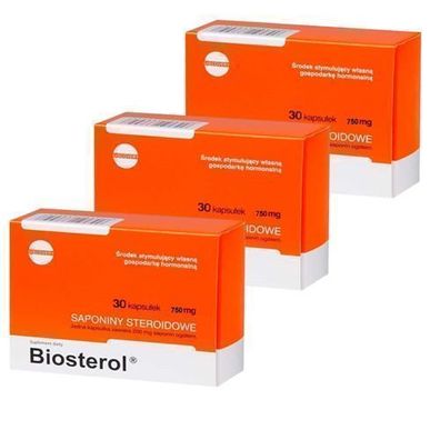 Megabol Biosterol Saponine Natural Hochdosiert Testosteron Booster 30 Kapseln x3