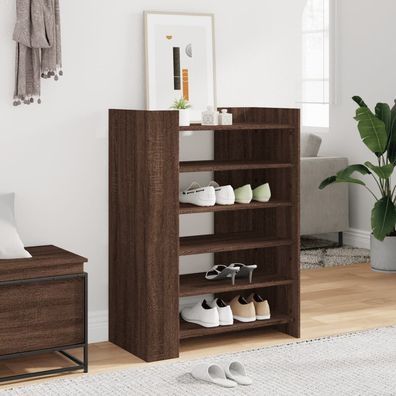 vidaXL Schuhschrank Braun Eichen-Optik 74,5x37,5x100 cm Holzwerkstoff