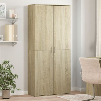 vidaXL Highboard Sonoma-Eiche 80x35x180 cm Holzwerkstoff