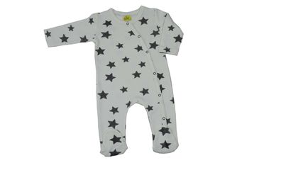 DimOrganic Schlafanzug mit Fuß Sterne