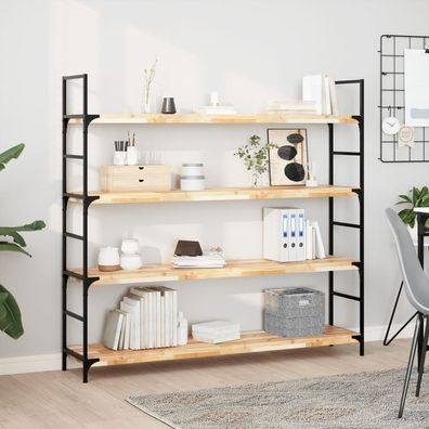 vidaXL Schweberegale 2 Stk. 140x30x4 cm Massivholz Akazie Unbehandelt