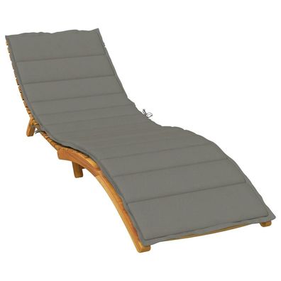vidaXL Sonnenliegen-Auflage Melange Dunkelgrau 200x70x4 cm Stoff