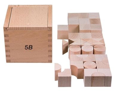 Holzspielzeug Gabe 5B Fröbelspiel nach Goldammer 36 Würdel 25mm LxBxH 96x96x90mm