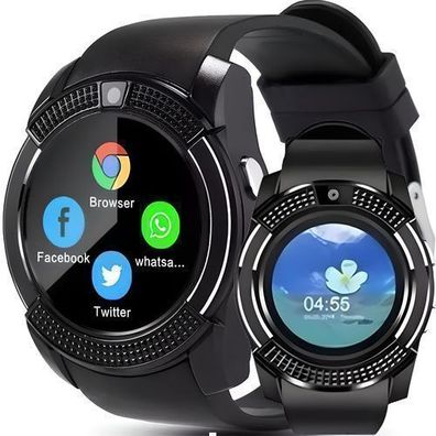 Smartwatch Armband 45mm Sport Fitness Herren SimCard mit GPS Armbanduhr Retoo