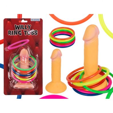 Ringwurf Spiel Penis mit 6 Ringen ca. 15 cm