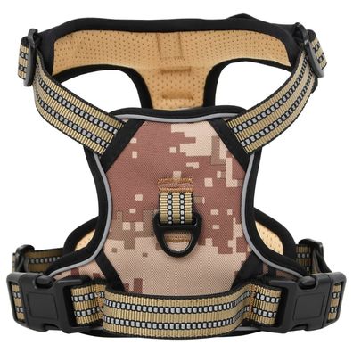 vidaXL Hundegeschirr mit Leine & Halsband Verstellbar Camouflage XL