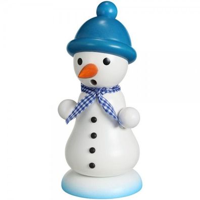 Räucherfigur Schneemann Schmelzi mit Bommelmütze blau BxHxT 7,2x18,5x8,3cm NEU R