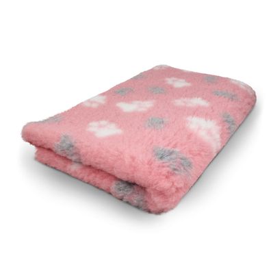 Vet Bed Hundedecke Hundebett Schlafplatz 100 x 75 cm rose grau weiß