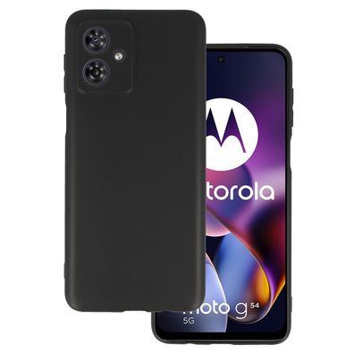 Silikon Hülle kompatibel mit Motorola MOTO G54 5G Case TPU Soft Schwarz-Matt