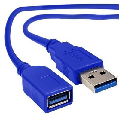 USB 3.0 Verlängerung Speed Kabel 1.5M Stecker A auf Buchse A Blau Retoo