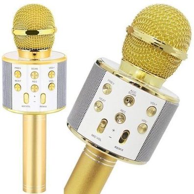 Karaoke Mikrofon Bluetooth Kabellos 3in1 Lautsprecher Kinder Handmikrofon Retoo
