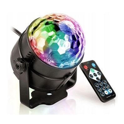 Musikgesteuert Discokugel LED-Bühnenlichter Partylicht Laserprojektor 3W RGB Retoo