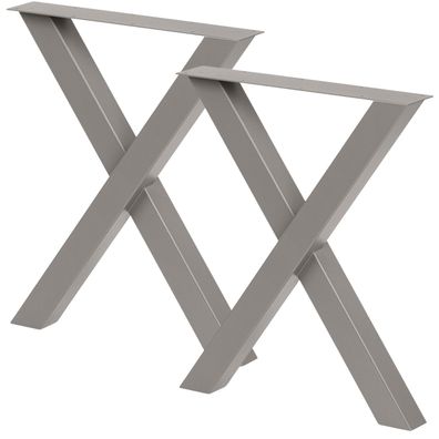 Tischbeine Metall - 2 Stück X Form, Tischgestell Maße L39xB5xH49cm