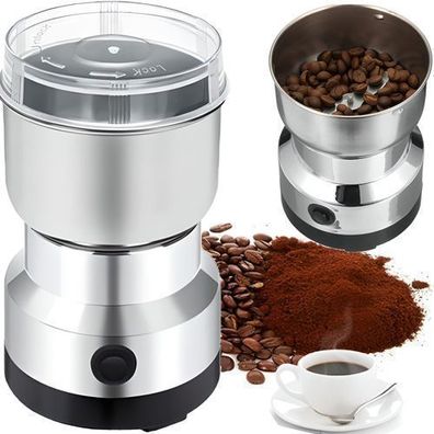 Elektrische Kaffeemühle aus Edelstahl Mahlmaschine Nüsse Gewürze Getreide Retoo
