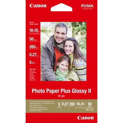 Canon Fotoglanzpapier Plus PP-201 (50 Blatt - 100x 150mm)