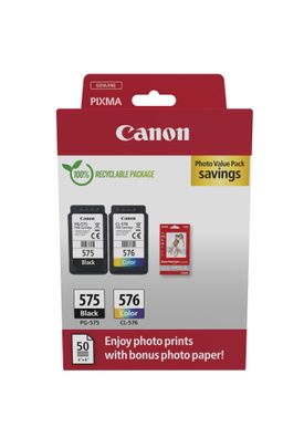 Canon Tinte Multip+Fotopapier PG-575/CL-576 (4 Farben)