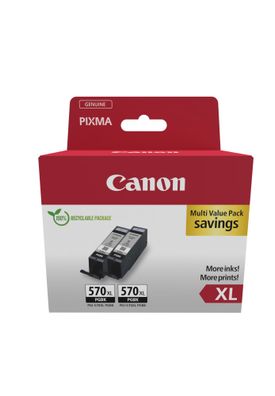 Canon Tintenpatronen Doppelpack PGI-570XL BK Schwarz