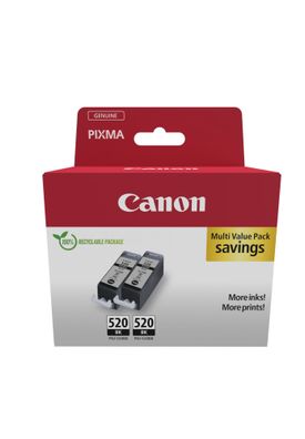 Canon Tintenpatronen Doppelpack PGI-520 BK Schwarz