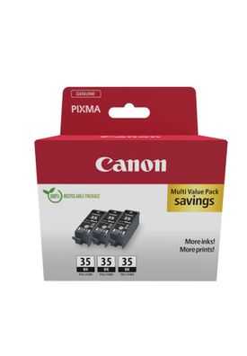 Canon Tintenpatronen Dreierpack PGI-35 BK Schwarz