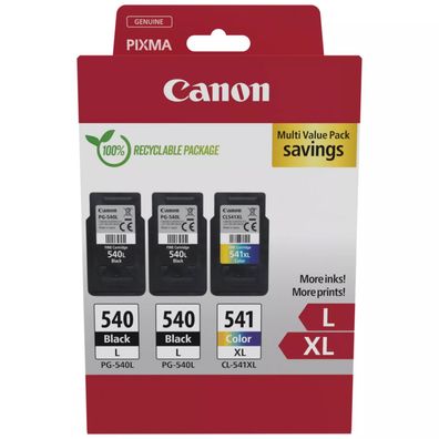 Canon Tintenpatronen Multipack PG-540LX2/CL-541XL (3 Farben)