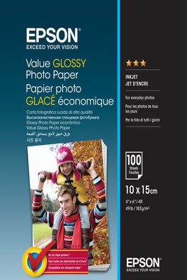 Epson Fotopapier glänzend C13S400039 (10x15cm-100 Blatt)