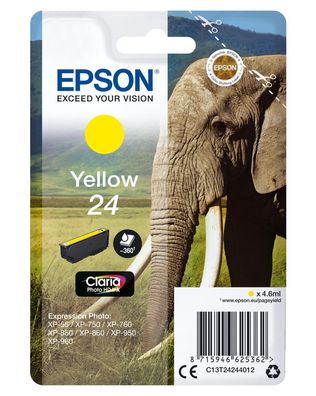 Epson Tintenpatrone 24 T2424 Gelb (4,6 ml)