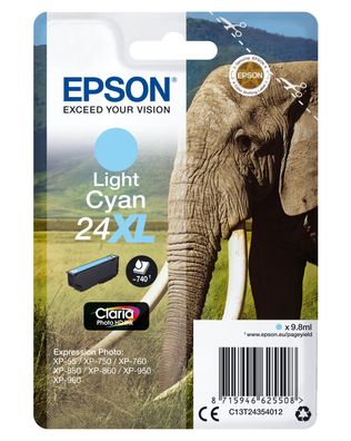 Epson Tintenpatrone 24XL T2435 hell Cyan (9,8 ml)