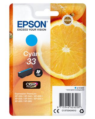 Epson Tintenpatrone 33 Cyan (4,5ml)