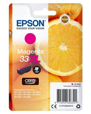 Epson Tintenpatrone 33XL Magenta (8,9ml)