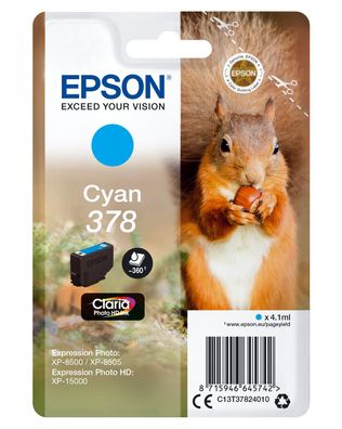 Epson Tintenpatrone 378 Cyan (4,1ml)