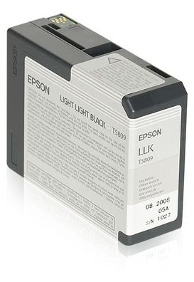 Epson Tintenpatrone T5809 hell hell Schwarz (80ml)