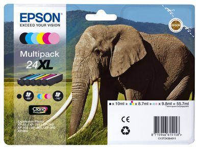 Epson Tintenpatronen Multipack 24XL T2438 (6 Farben)