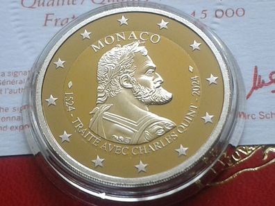 Original 2 euro 2024 PP Monaco Karl V.. von Monaco Fürst Albert II.