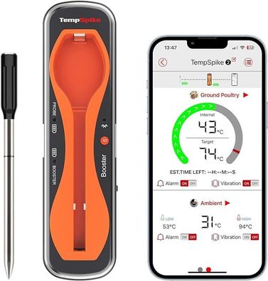 Meat Thermometer Wireless 150 m Bluetooth Grill Thermometer IP67