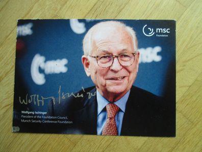 Staatssekretär Botschafter USA UK Wolfgang Ischinger - handsigniertes Autogramm!!!